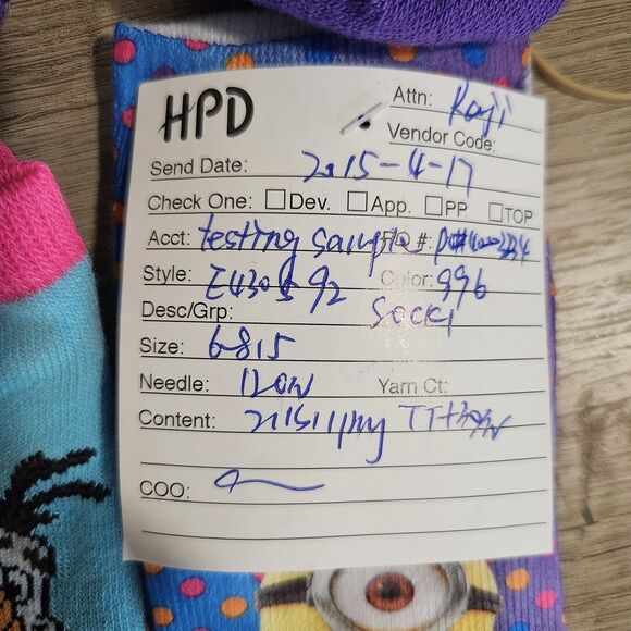 Girl Socks *SAMPLES* 21 Pairs Size 6-8 years Disney Frozen Monster High Minnie - Picture 6 of 6